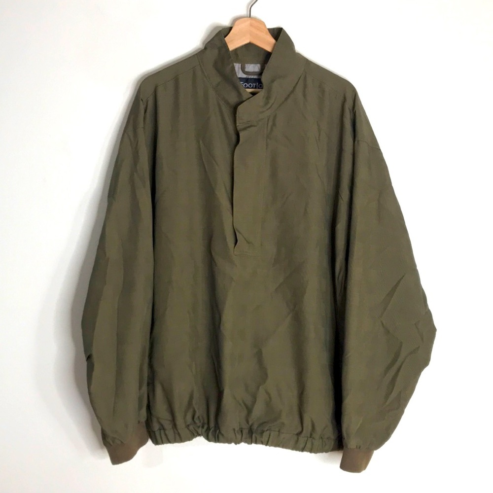 FootJoy Men's Green Lined Pullover Golf Windbreaker Jacket size large